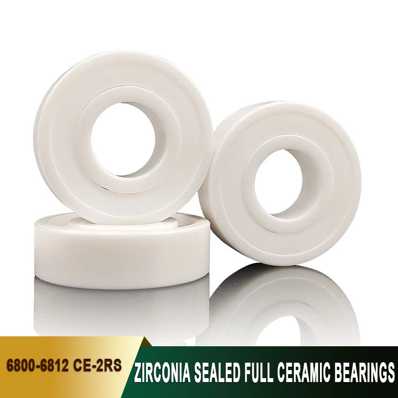 Double-sided Sealed Full Ceramic Zirconia Bearing 6800 6801 6802 6803 6804 6805 6806 6807 6808 6809 6810 6811 6812 CE-2RS