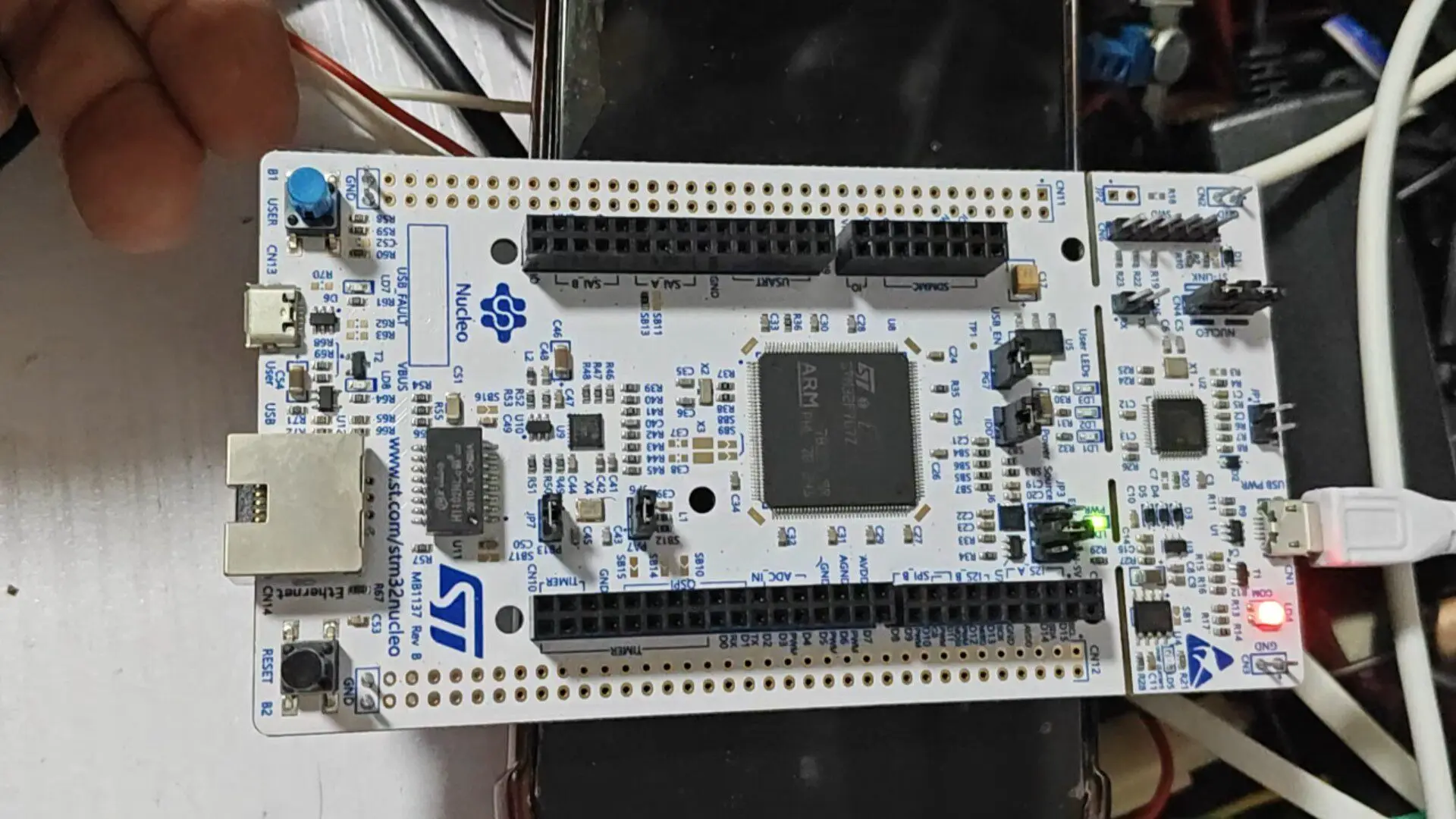 NUCLEO-F429ZI STM32 Nucleo-144 Development Board, STM32F429ZIT6 Cortex-M4 180MHz MCU, Onboard ST-LINK V2-1, Ethernet, Arduino Co