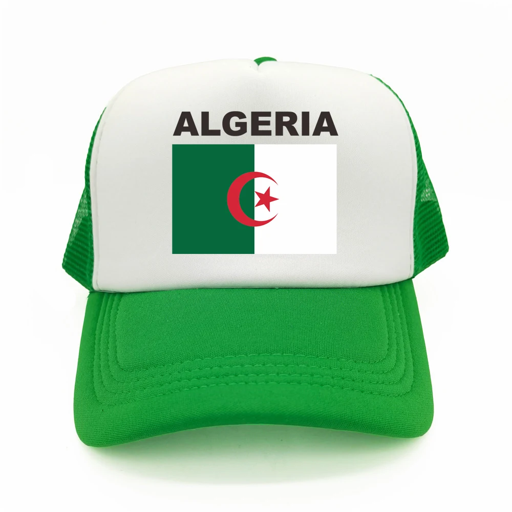 Cool Algeria Trucker Cap Men Algeria Flag Hat Baseball Cap Unisex Mesh Net Caps