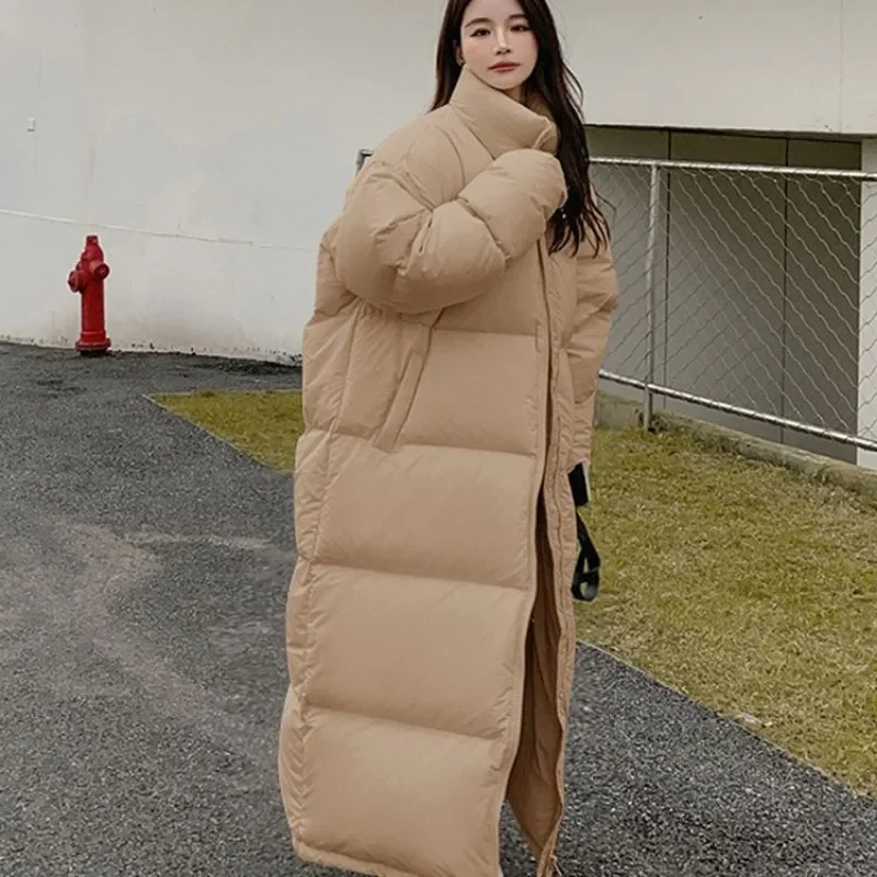 2023 Winter Long Parka Women Coat Thick Puffer Jacket Warm Down Cotton Jacket Oversized Long Sleeve Outerwear Korean Clothes