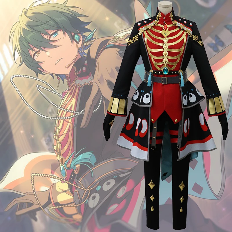 COS-HoHo Anime Ensemble Stars Kagehira Mika Game Suit Handsome Gorgeous Uniform Cosplay Costume Halloween Carnival Party Outfit