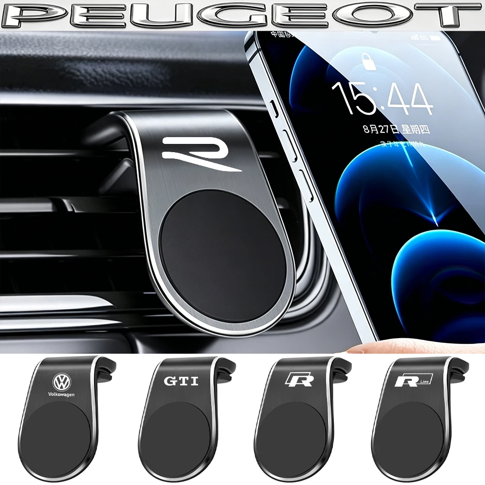 Car Magnetic Phone Holder In Phone Stand Clip Mount For VW Golf Tiguan T-Roc Polo Passat ID.4 T-Cross ID.3 Taigo ID.7 Atlas Beet