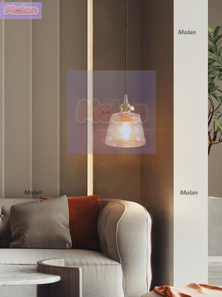 

Bedroom bedside small chandelier modern simple Nordic ins chandelier, long line light luxury Internet celebrity minimalist maste