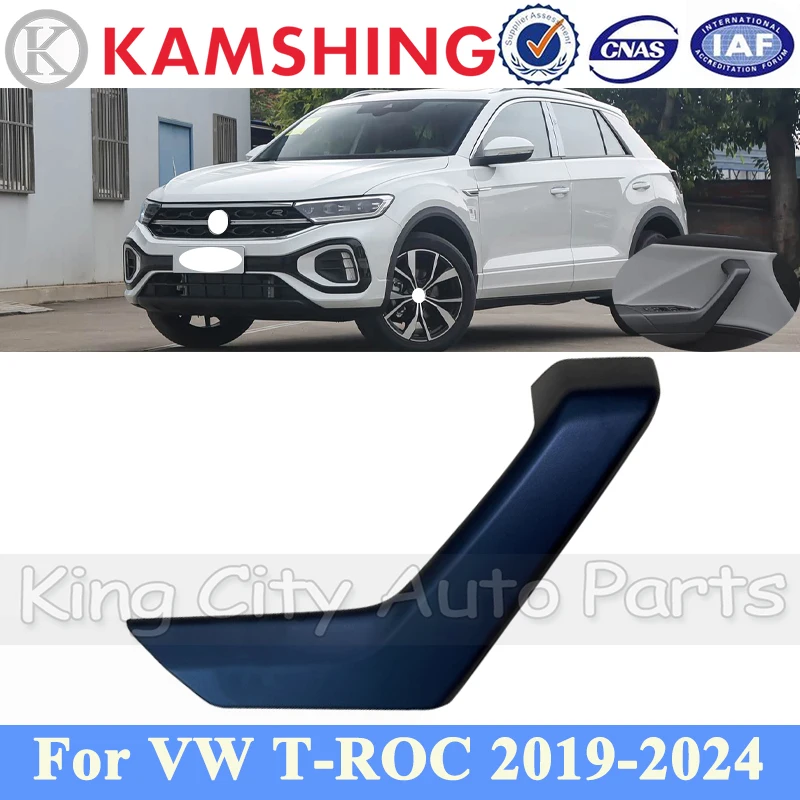 

CAPQX Car Interior Door Handle Trim Decoration Cover Cap Lid For VW T-ROC TROC 2018-2024 Door Handle Armrest Cover Frame