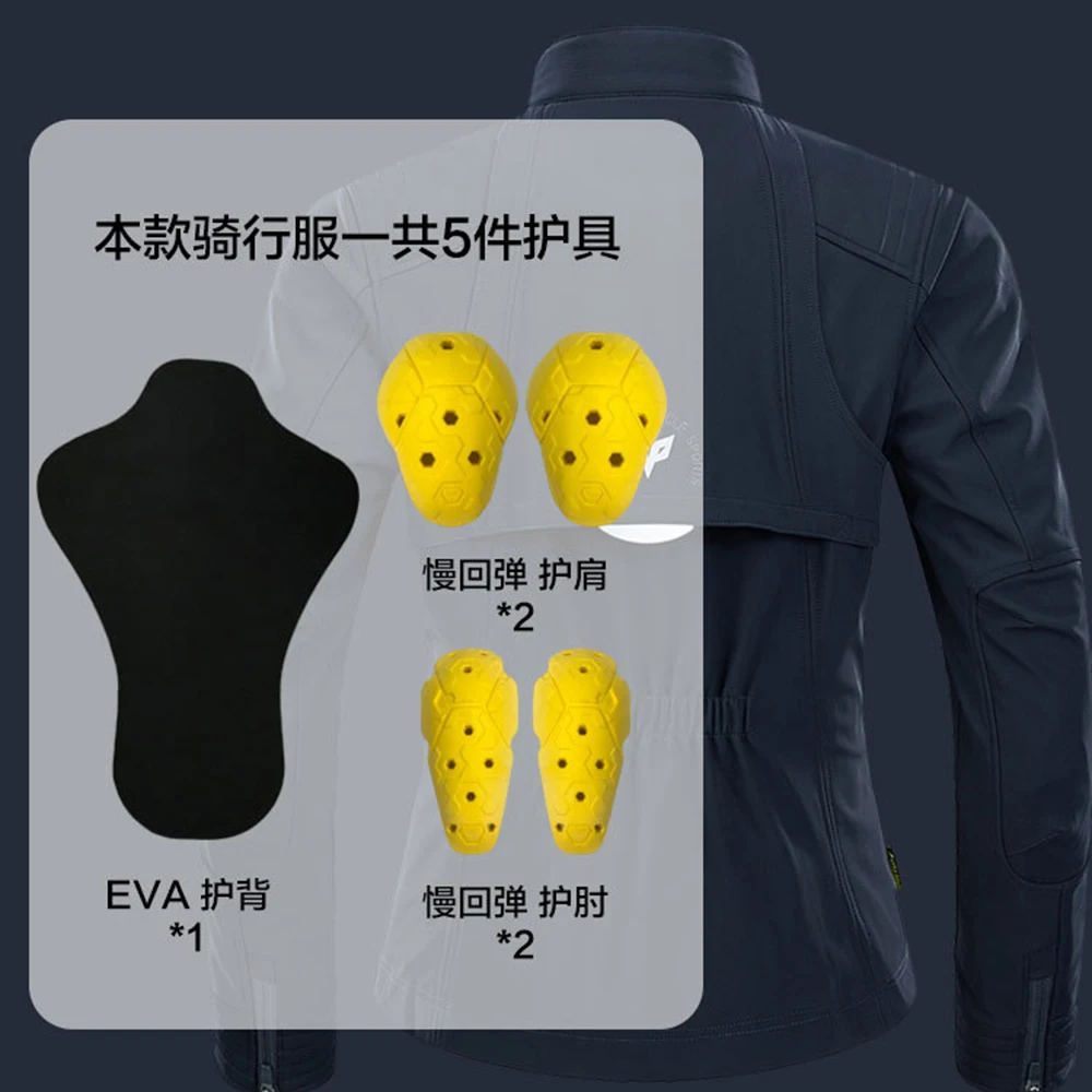 DUHAN Women's Jackets Motorcycle Reflective Life Jacket Removeable Protector Motorcycle Airbag Vest with Removeable Linner - Image 5
