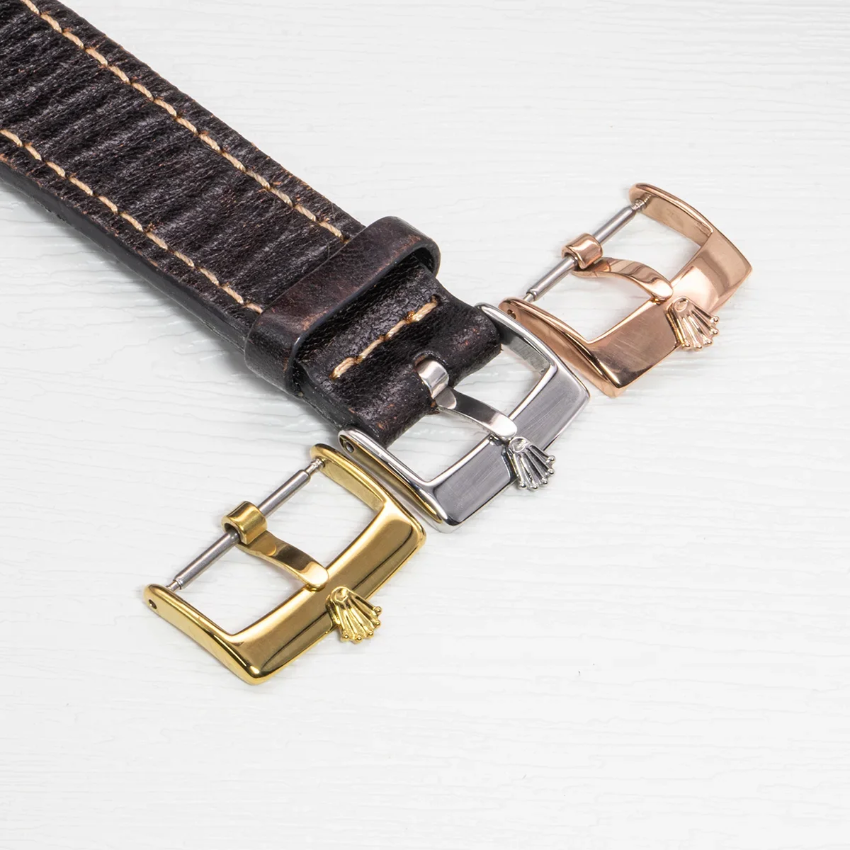 مشبك ساعة معدني من الفولاذ 14 مللي متر 16 مللي متر 18 مللي متر 20 مللي متر مشبك مصقول ناعم بديل لساعة رولكس الجلدية دبوس المشبك ملحقات حزام الساعة