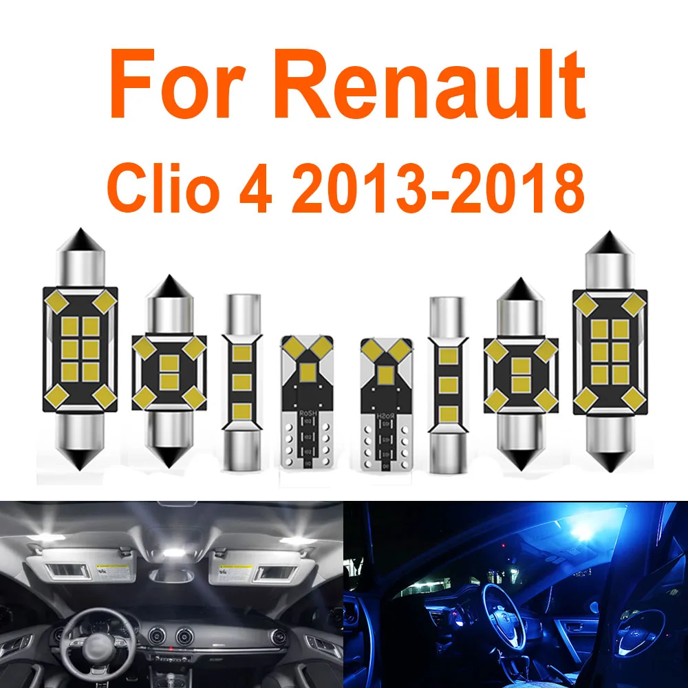 

Abright 8 шт. для Renault Clio 4 IV MK4 2013 2014 2015 2016 2017 2018 автомобильный светодиодный внутренний светильник аксессуары Запчасти Canbus без ошибок