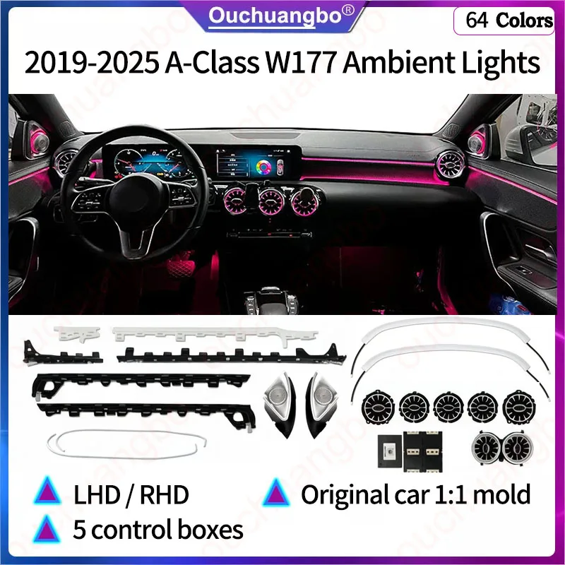 

Ouchuangbo ambient light for A Class W177 CLA 2019-2025 Atmosphere Interior Decorative backlight environmental MoodLight