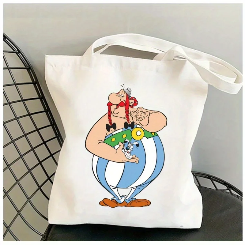 

Asterix Women's Shoulder Bag Cartoon Print Shopper Bag No-Zipper Bag with Fixed Straps for Fashion & Shopping, Shopping Bag
