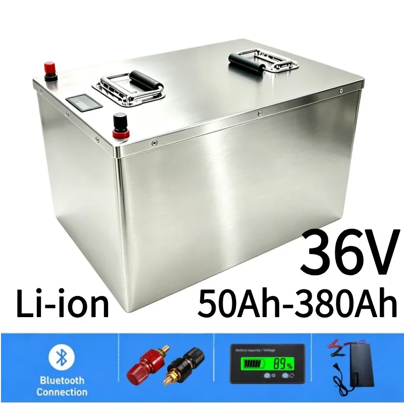 36V Deep Cycle Li-ion Battery 50Ah To 380Ah Built-in Smart BMS Fast Charging For RV Camper Off Grid Solar System Home Energy St