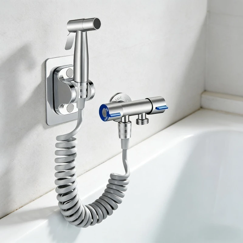 

304 Stainless Steel Handheld Bidet Sprayer Kit Rust Proof Hygienic Toilet Shower Bathroom Easy Clean Self Cleaning Nozzle