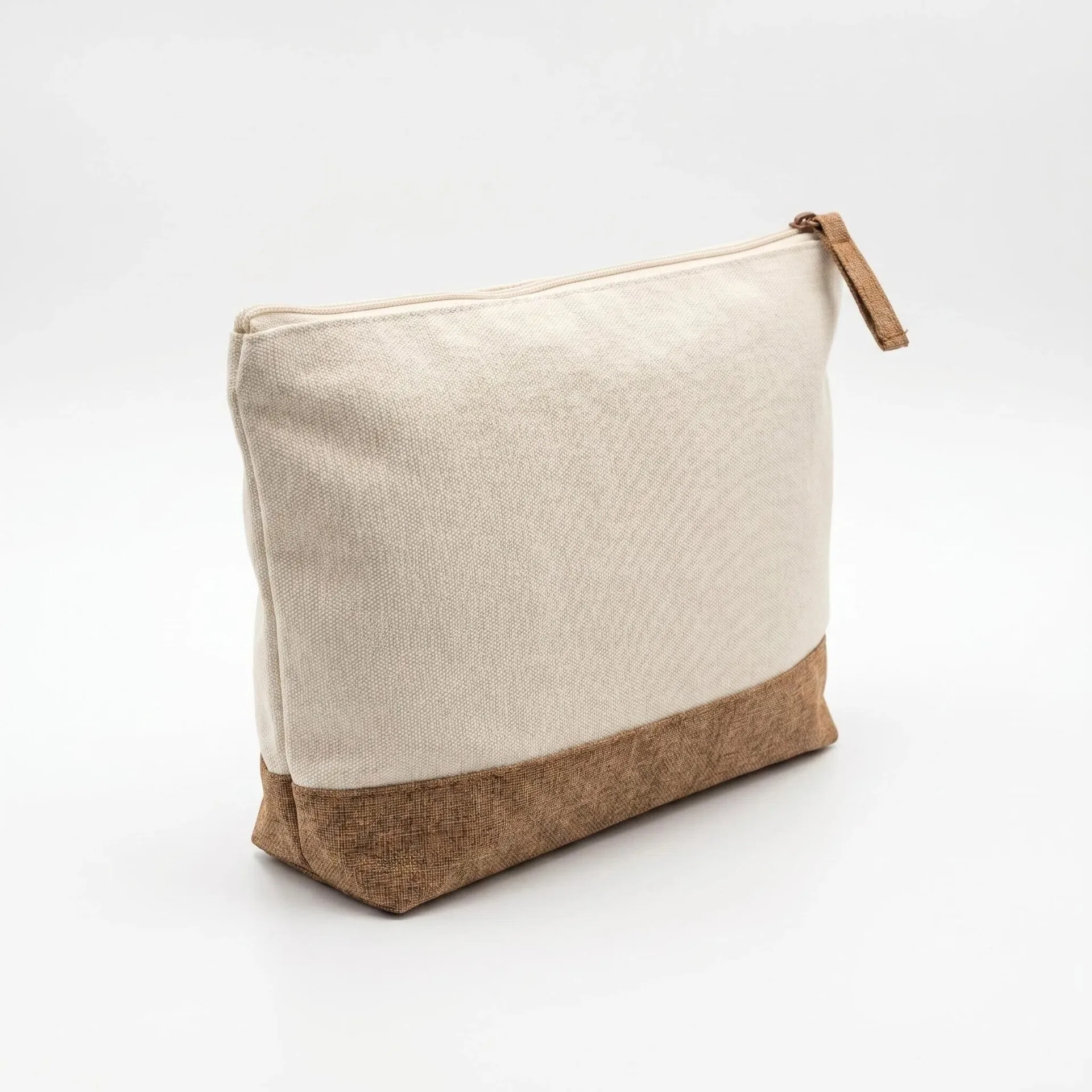 100Pcs/Lot Makeup Bags Women Canvas Plain Patchwork Linen Square Large Capacity Protable Cosmetic Bag Wholesale