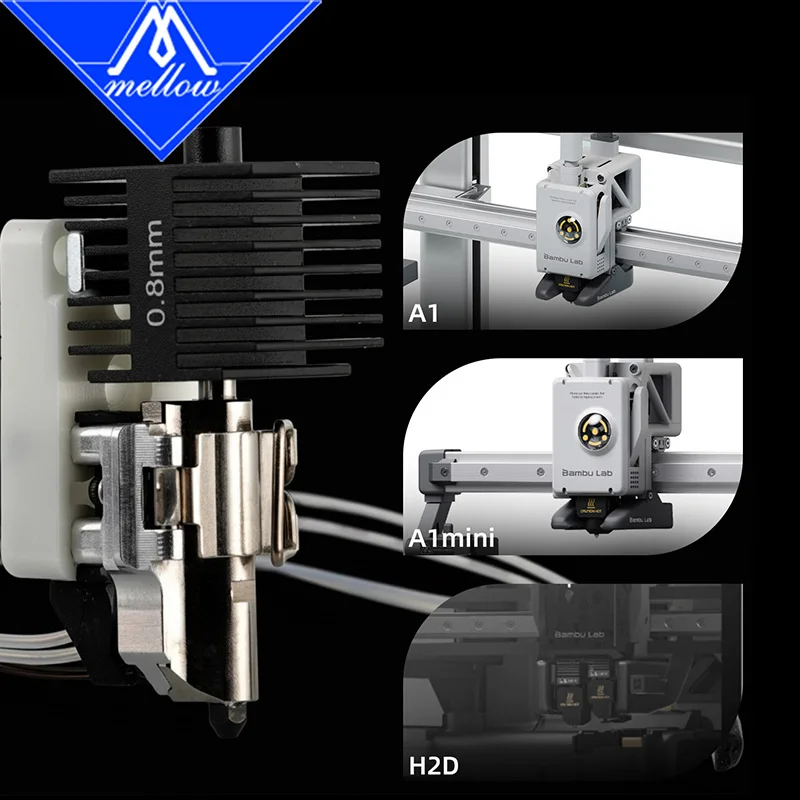 يانع لزركونيا بامبو مختبر A1/A1 طقم عازل سيراميك صغير لقاعدة التركيب اليسرى H2D Hotend