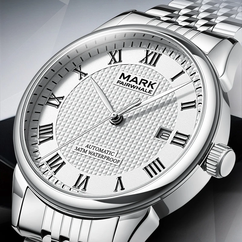 Mark Fairwhale 2026 Business Automatic Mechanicla Movemect Calendar High transmittance Crysta Watches for man reloj hombre