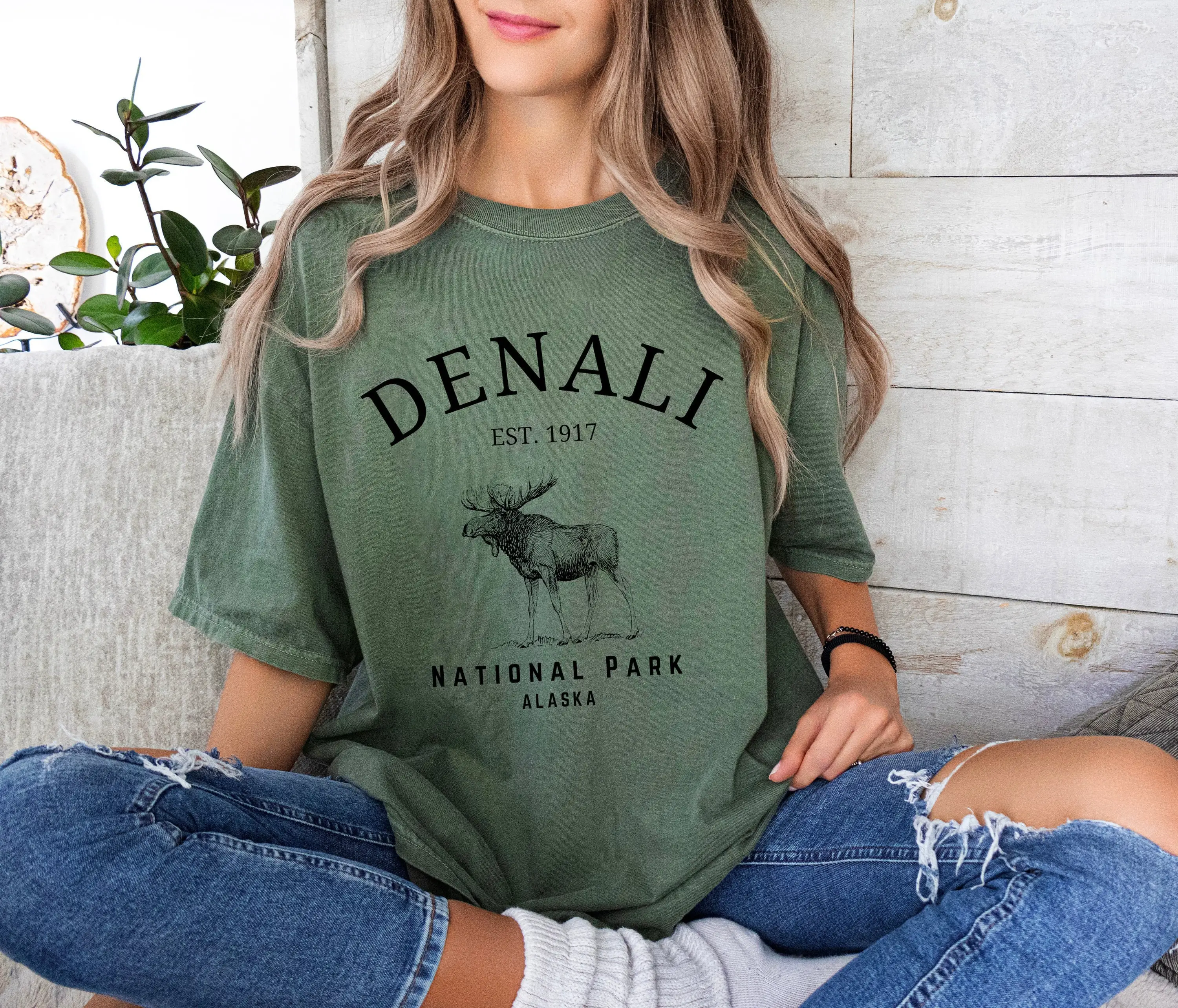 Denali National Park Moose T Shirt Alaska