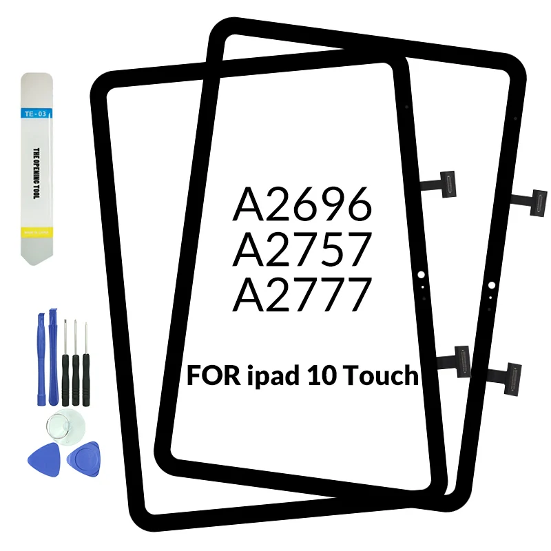 

1 шт. для ipad 10 10th 10,9 "2022 передний сенсорный экран дигитайзер стекло сенсор замена дисплея A2696 A2757 A2777 сенсорный экран