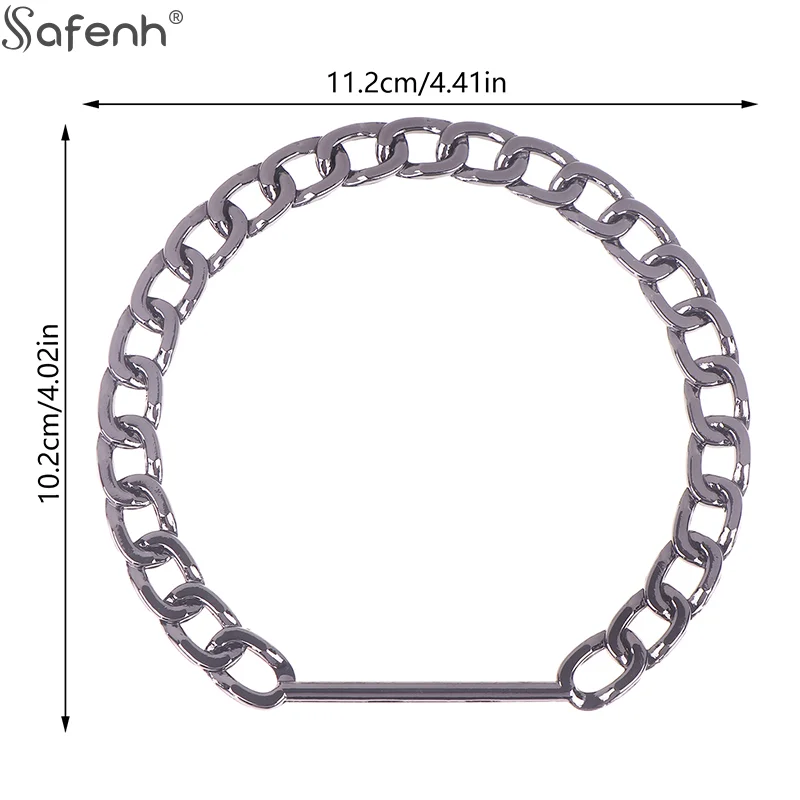 1 قطعة أشرطة حقائب الذهبي حقيبة سلسلة مقبض سبائك الزنك دائرة كبيرة اليد في اليد حلقة المرأة حقيبة يد سلسلة انفصال استبدال مقبض