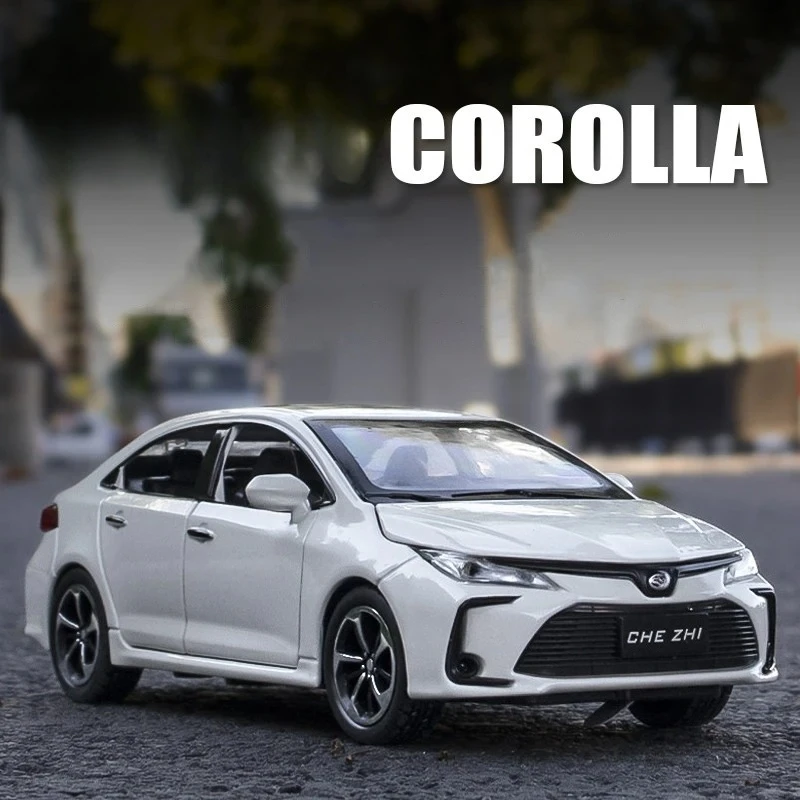 1:32 Corolla Hybrid Alloy Car Diecasts Toy Vehicles Car Model Sound and light Pull back Car Toys For Kids Gifts