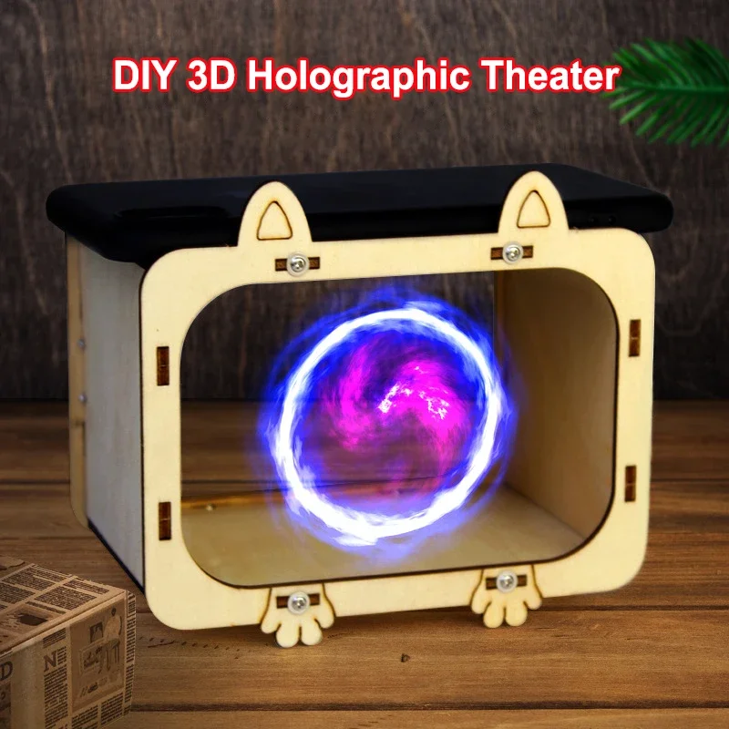 

Upgraded DIY 3D Holographic Cinema Mobile Phone Projector Scientific Experiment Materials Children's Educational Technology Toys