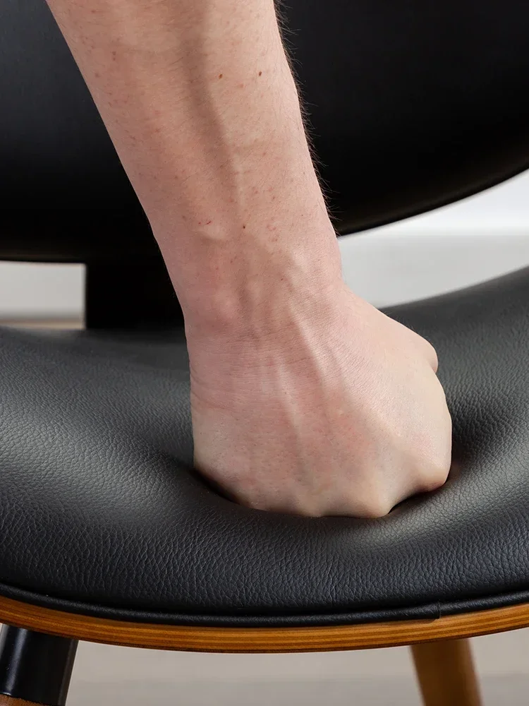 European Minimalist Dining Chair Household Solid Wood Light Luxury Modern Simple Makeup Chair  Restaurant Chair