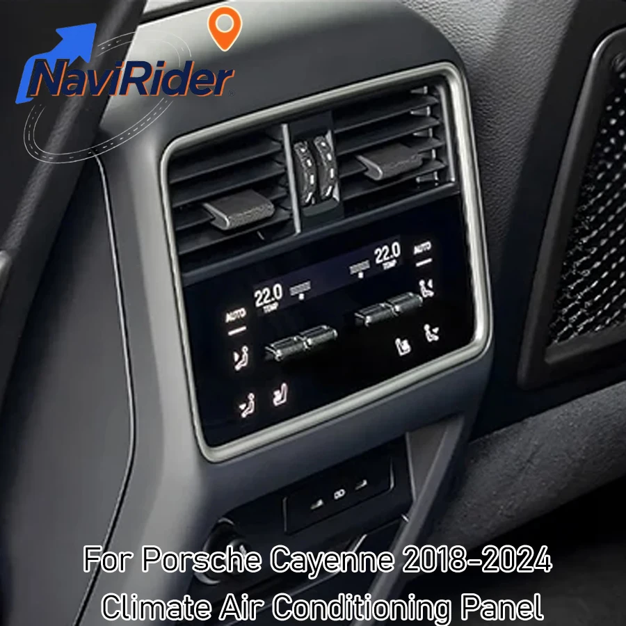 For Porsche Cayenne 2018-2024 Rear AC Panel Climate Air Conditioning Panel Control Replacement LCD Touch Screen For Rear Seats