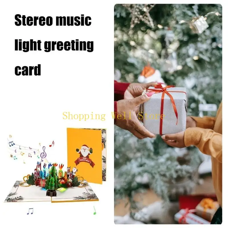 

KX4B 3D-всплывающая открытка «Рождественская елка» с музыкой и освещением для поздравительной открытки друга