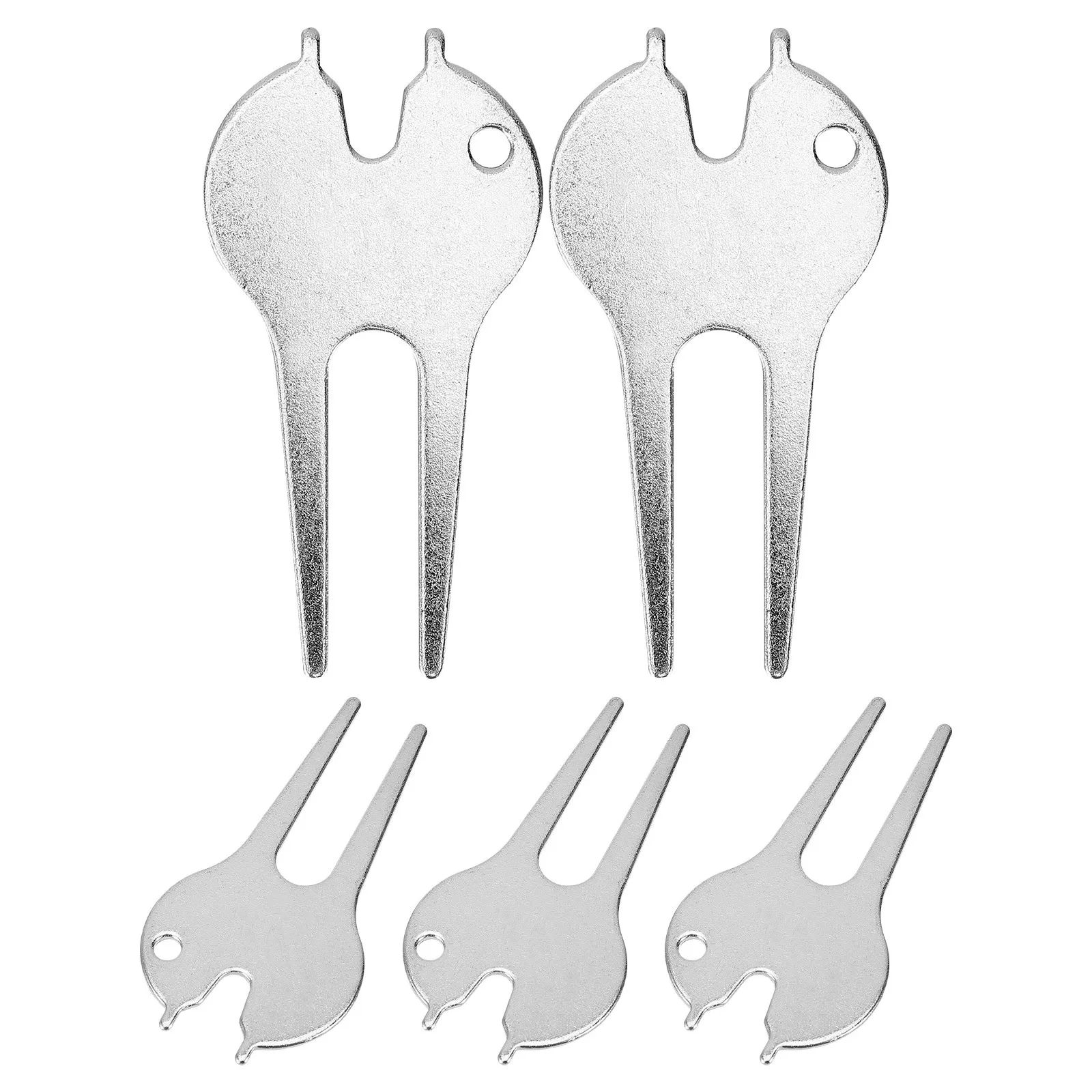

5pcs Golf Divot Repair Tool Metal Lightweight Portable Divot Fork For Grass Repair Outdoor Golfing Accessory Durable