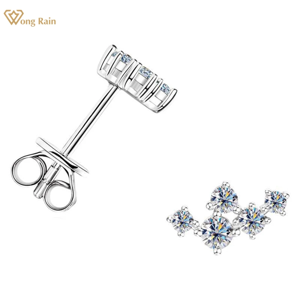 

Wong Rain 925 Sterling Silver VVS1 3EX D Color Real Moissanite Diamonds Ear Studs Earrings for Women Fine Jewelry Gift Wholesale