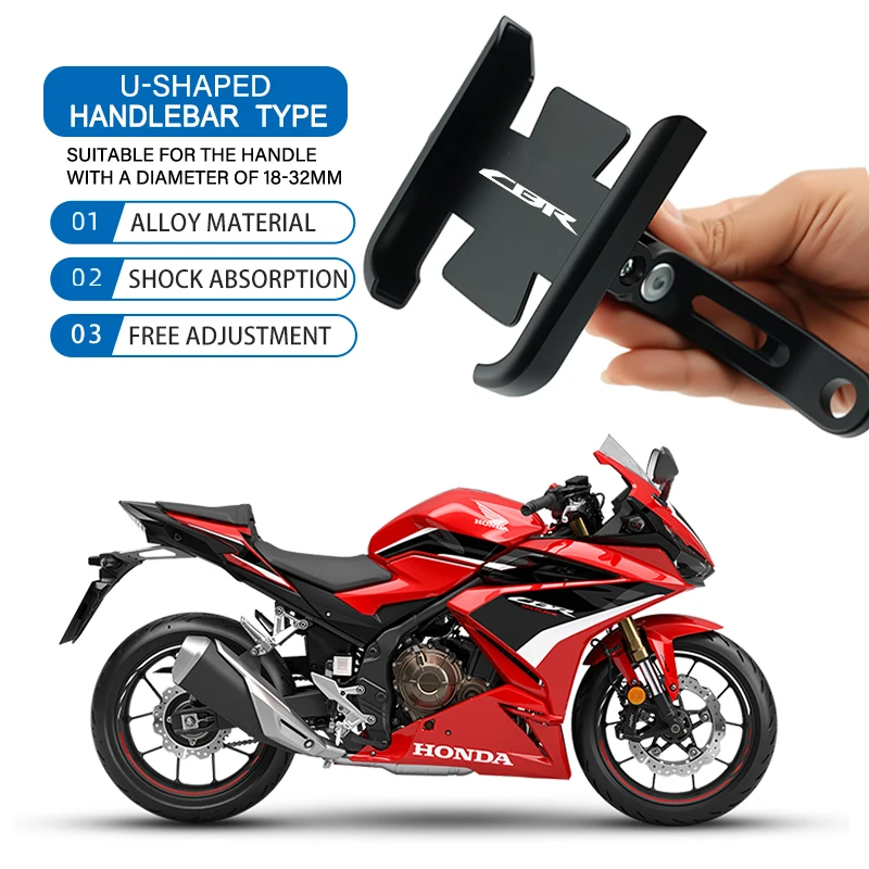 

Motorcycle Phone Holder 360° Rotation Aluminum Alloy Bracket Handlebar Mount For Honda CBR1100XX 1100XX CBRFIREBLADE FIREBLADE