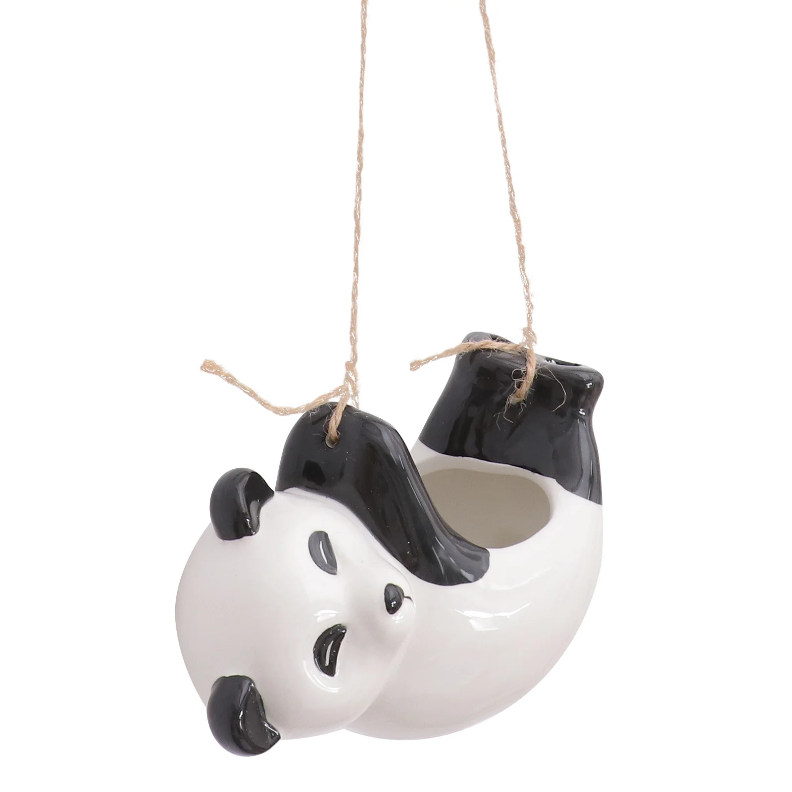 

Цветочный горшок с пандой, керамический бонсай, аксессуар в горшке, домашний декор, черный, креативный, в форме панды, высокое качество, прочный