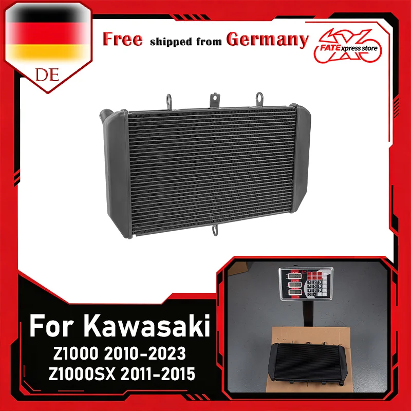Für Kawasaki Z1000 2010-2023 Z1000SX 2011-2015 Motorrad-Ersatzkühler Aluminium-Kühlwassertank