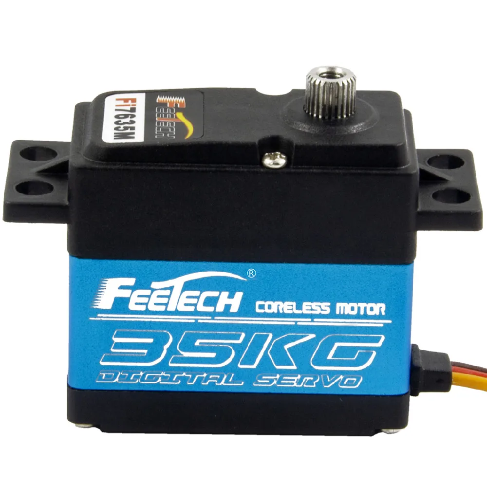 RC FI7635M 7.4V 35KG PWM Digital 180 Graus Engrenagem de Alumínio Corelss Motor Servo para AGV Robot RC Modol