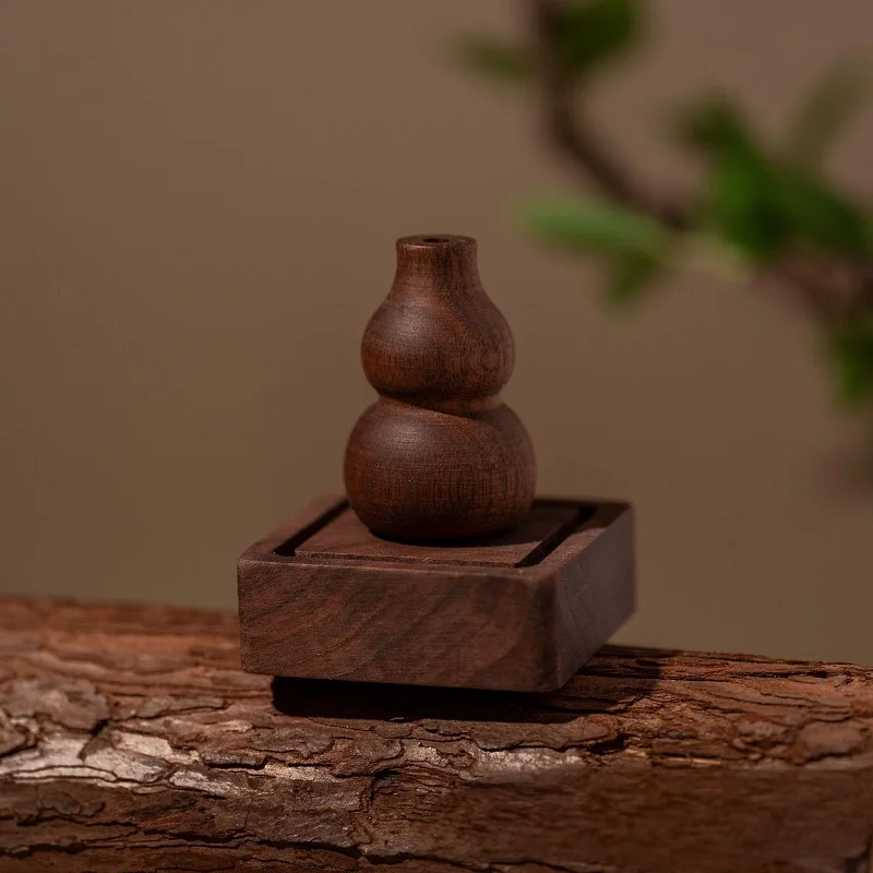 DIY Wooden Gourd Reed Diffuser - Car & Home Aromatherapy Decor with Dried Flowers, Natural Air Freshener Ornament