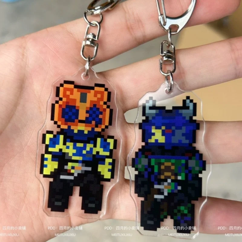 Kamen Rider Geats Pixel Wind Keychain Pendant Tycoon Nago Buffa Acrylic Pendant Gift