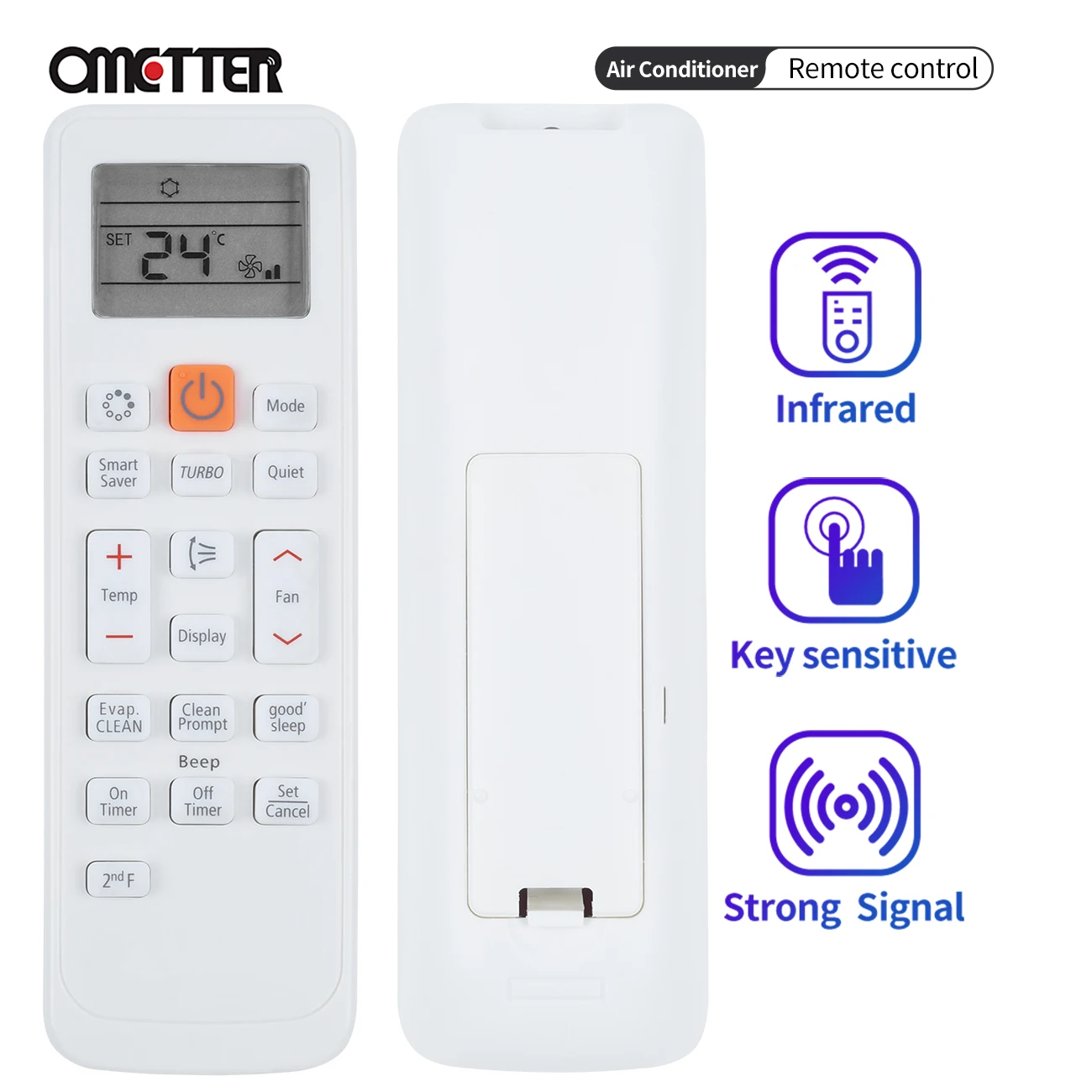 รีโมทคอนโทรลแอร์1ชิ้นสำหรับ Samsung English รีโมทคอนโทรลสำหรับเปลี่ยน DB63-02827A แอร์