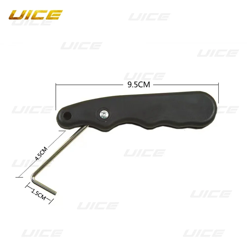 With Extended Hook Folding Portable Black Durable Practical Ice Hockey Skate Lace Tightener Ergonomic For Figure Roller Sports