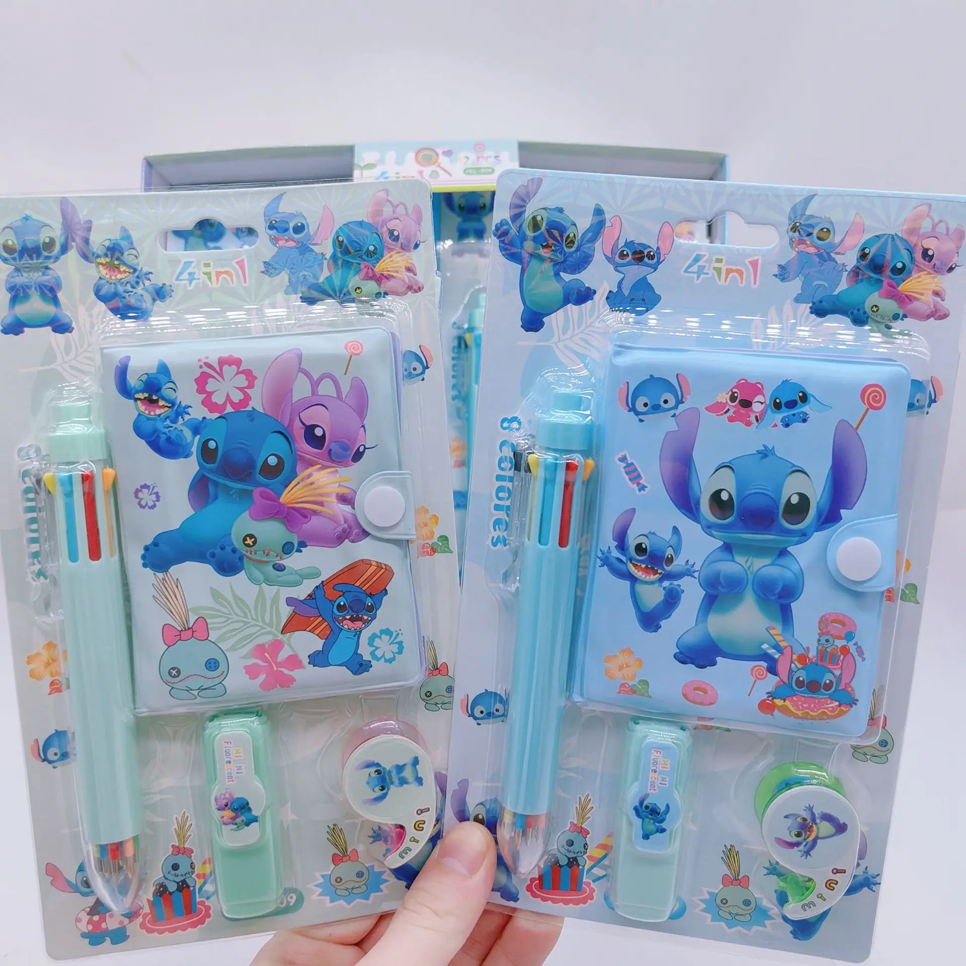 Disney Stitch Pencil Case Stationery Set Frozen Mickey Pencil Box Organizer School Supplies for Kids Girls Back To School Gift