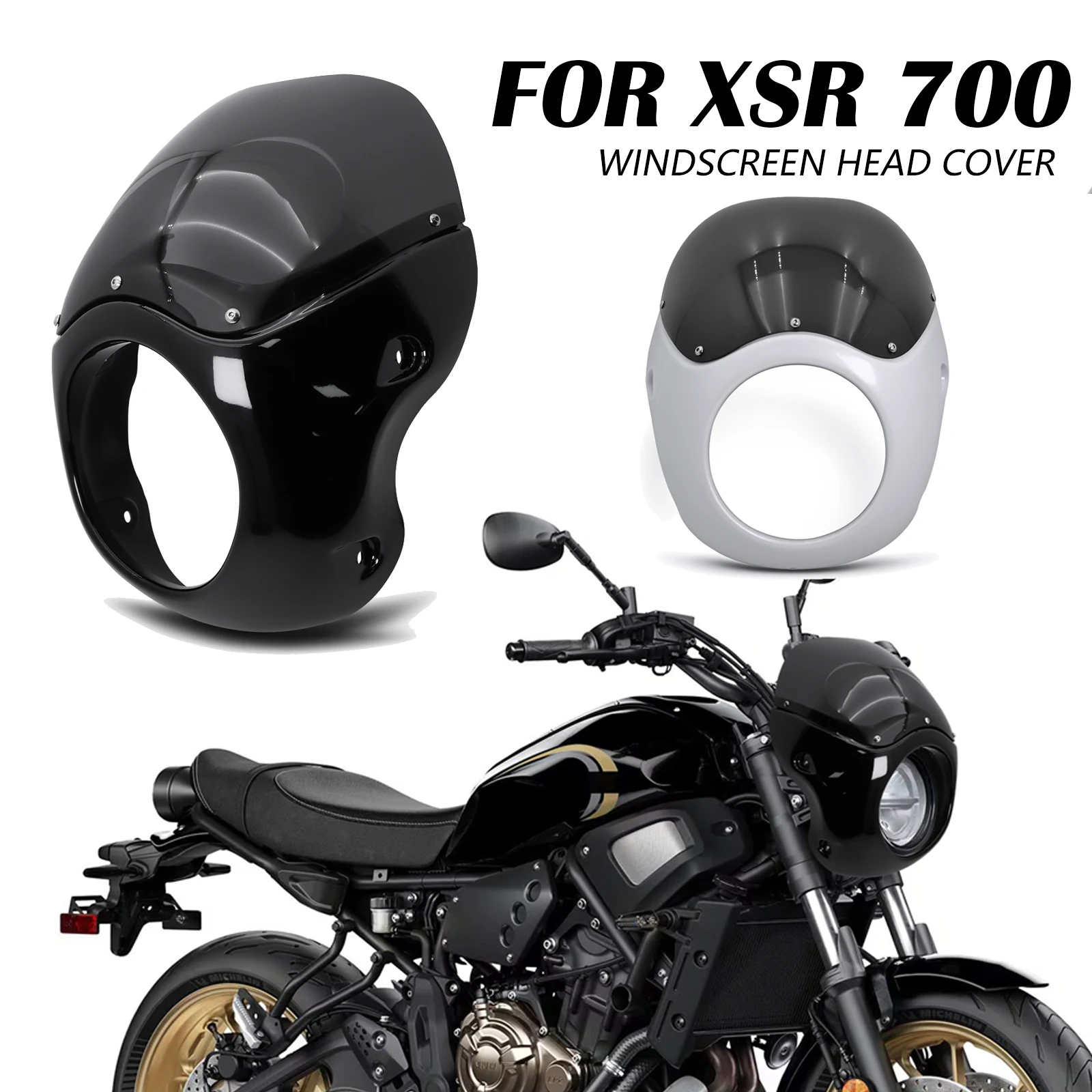 

For YAMAHA XSR700 2025 XSR 700 2022-2026 xsr 700 Motorcycle Headlight Fairing Front Cowl Cover Mask WIndscreen Windshield