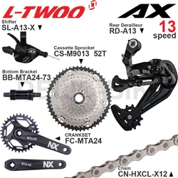 LTWOO AX 13 speed MTB Groupset include Right Shifter Rear Derailleur and SUGEK Cassette Sprocket 50T 52T X12 Chain Crankset BB