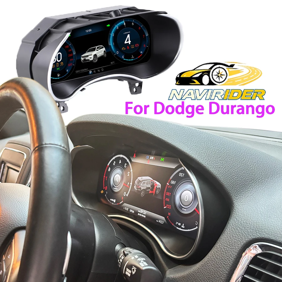 For Dodge Durango 2011-2020 Car Gauge Cluster Carplay Digital Dashboard Instrument Panel Virtual Cockpit Speedometer Tachometer
