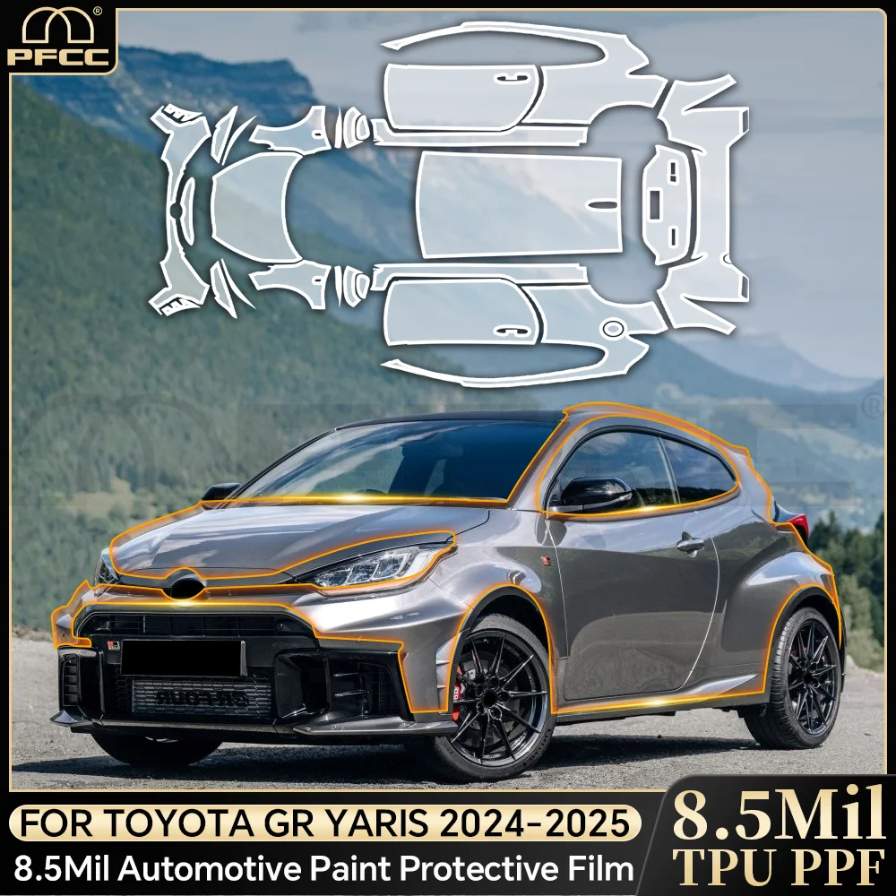 

For Toyota GR Yaris 2024 2025 TPU Paint Protection Film Pre-cut PPF Car Body Clear Bra Anti-Scratch Cover Repairable Resistant
