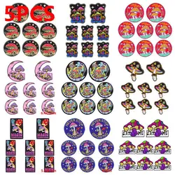 5PCS/Lots Cartoon Mushroom Patch Outdoor Embroidery Patch Iron On Patches For Clothing Thermoadhesive Patches On Clothes Sticker