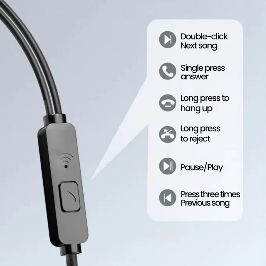 سماعات أذن OLAF سماعات أذن سلكية DAC Type C أو 3.5 ملم سماعات أذن سلكية تحكم الخط سماعة رأس رياضية مع ميكروفون للهواتف المحمولة
