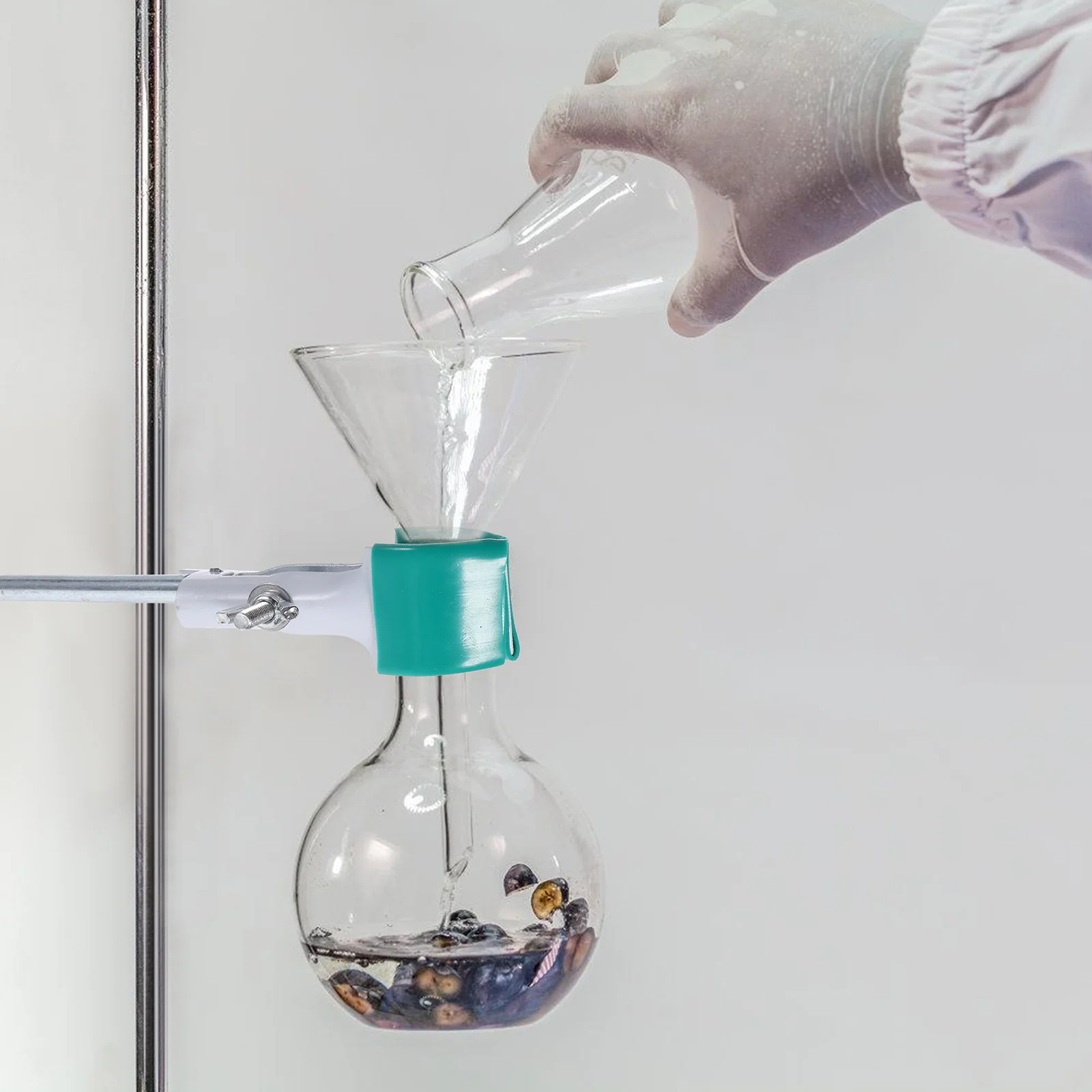 

3 Pcs Test Tube Holder Flask Clamp Chemical Bottle Universal Clip Clamps Pvc Laboratory