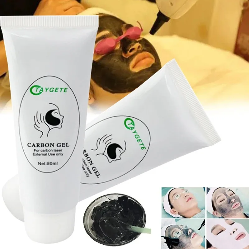 Black Gel Mask For ND YAG Laser Skin Peeling Carbon Cream Whitening Facial Rejuvenation Moisturizing Peel Deep Cleaning