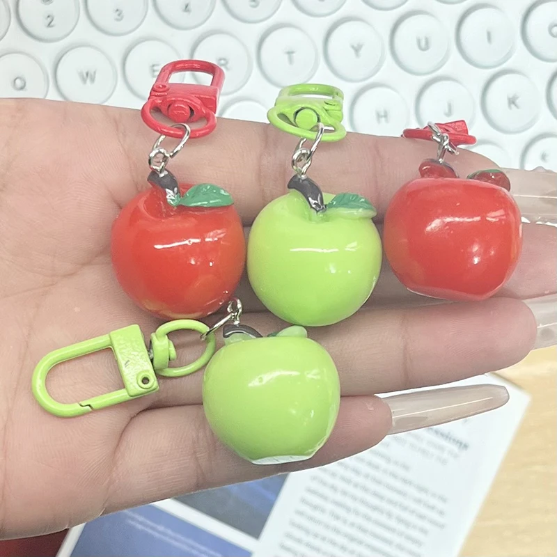 Niedlicher modischer 3D-Frucht-Schlüsselanhänger, Cartoon-Kopfhörerhülle, Anhänger, kreatives Kawaii-Rucksack-Dekorationszubehör, Geschenke – Detail 4