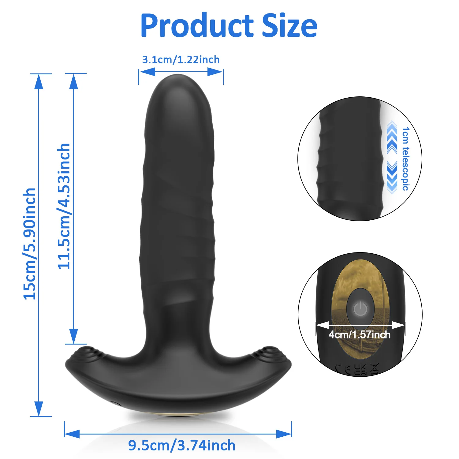 APP Thrusting Anal Vibrator for Adult Wireless Butt Plug Sex Toys for Men Prostate Massager Ass Anal Dildo Buttplug Adult Goods image 4
