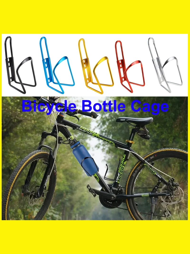 AliExpress NONE Simple Durable Metal Bicycle Bottle Cage Aluminum Alloy Bike Kettle Holder Mountain Bike Water Cup Cages Drink Bottle Bracket