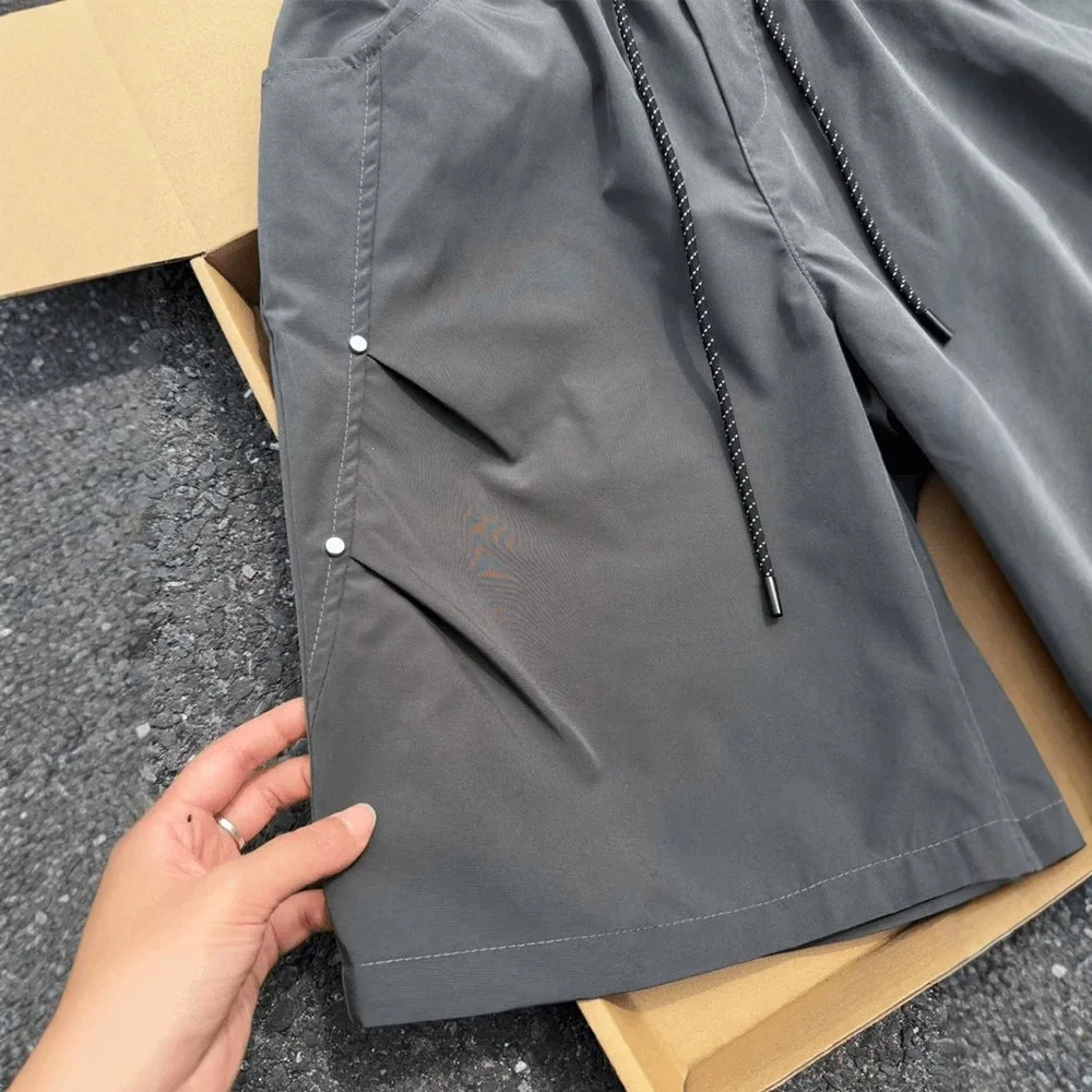 Men Cargo Shorts Multi Pocket Utility Workwear Shorts Lightweight Loose Fit Rivet Detail Streetwear Casual Summer Shorts