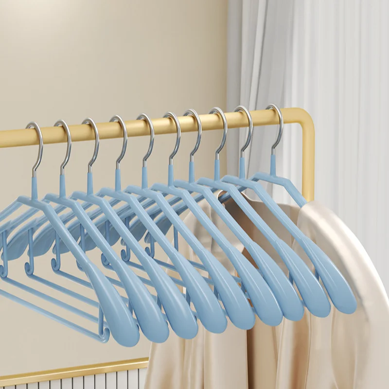 5PCS I KNOW Non-slip PVC Strong Hanger No Trace Household Hanging Clothes Hanger Korean Hot Sale High Quality Metal Hanger
